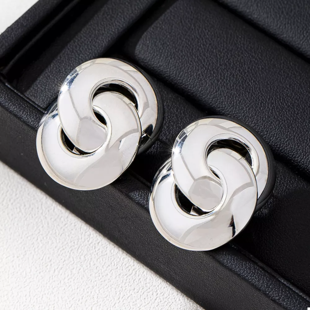 Chunky Knot Stud Earrings, image 2