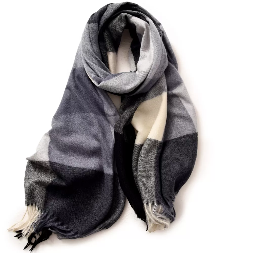 Plaid Fringe Scarf, image 3
