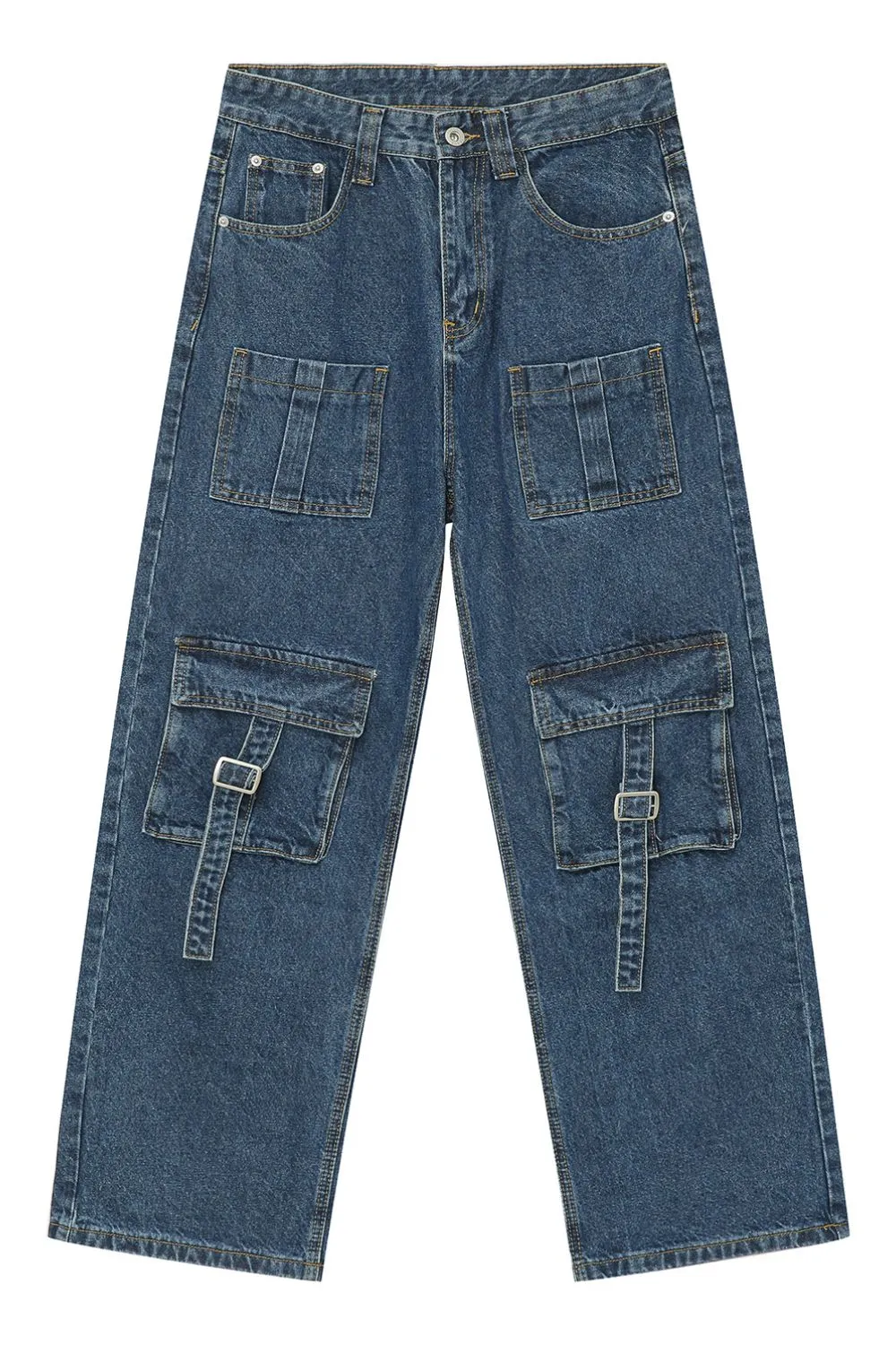 Mid Rise Men's Jeans with Cargo Pockets, image 6