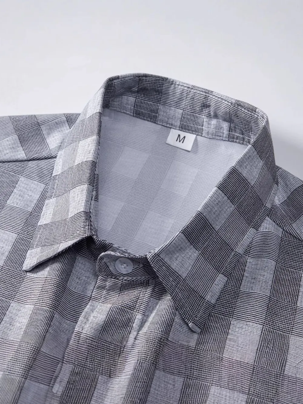 Men's Plus Size Casual Plaid Short Sleeve Button-Down Shirt, image 3