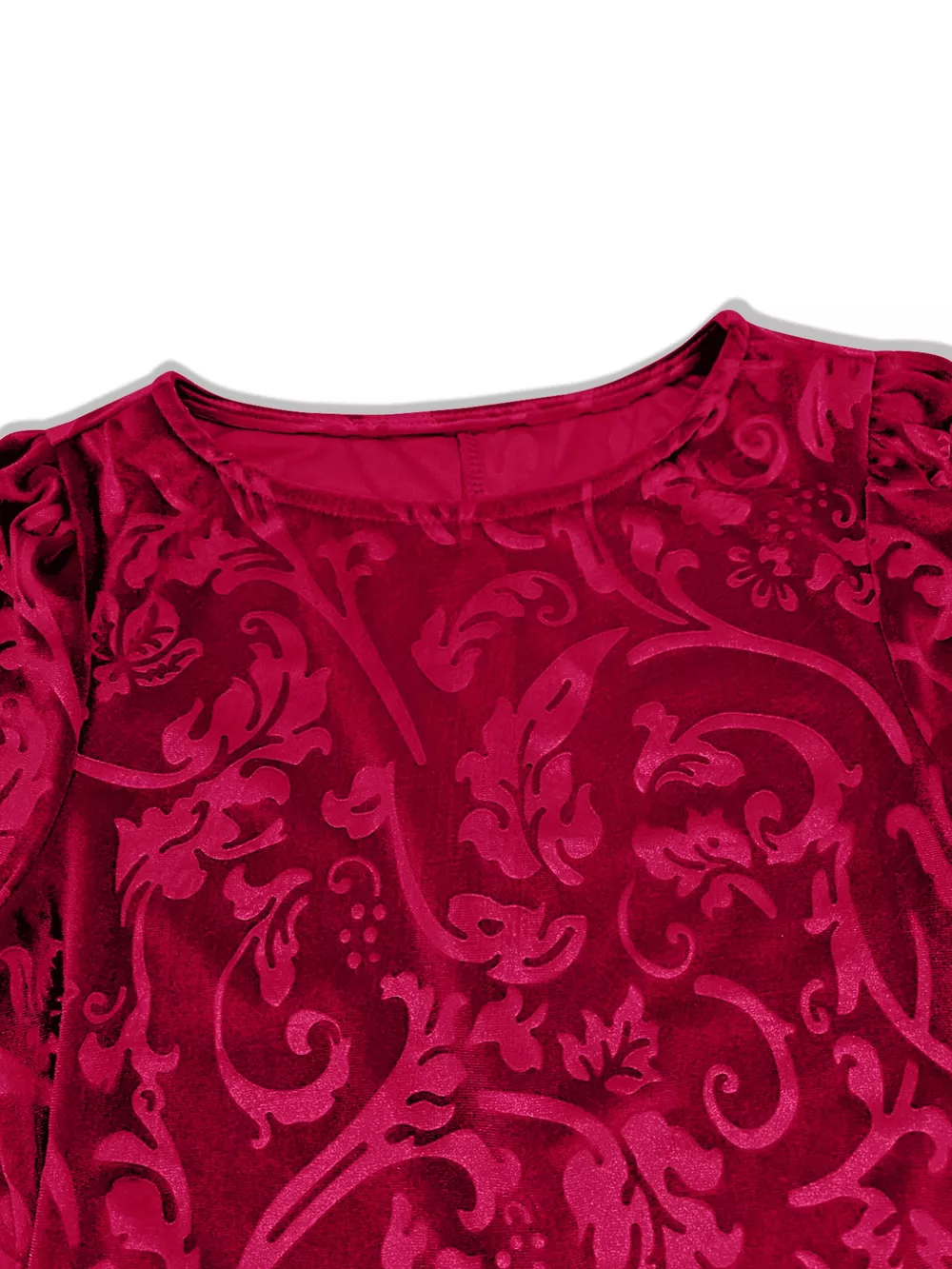 Velvet Floral Bodycon Mini Dress, image 3