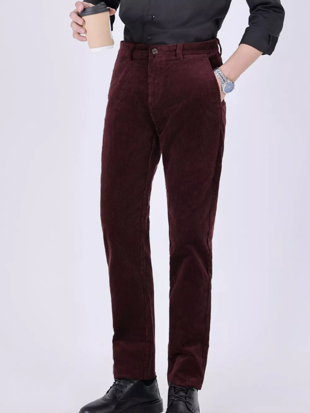Men's Corduroy Slim-Fit Pants, image 3