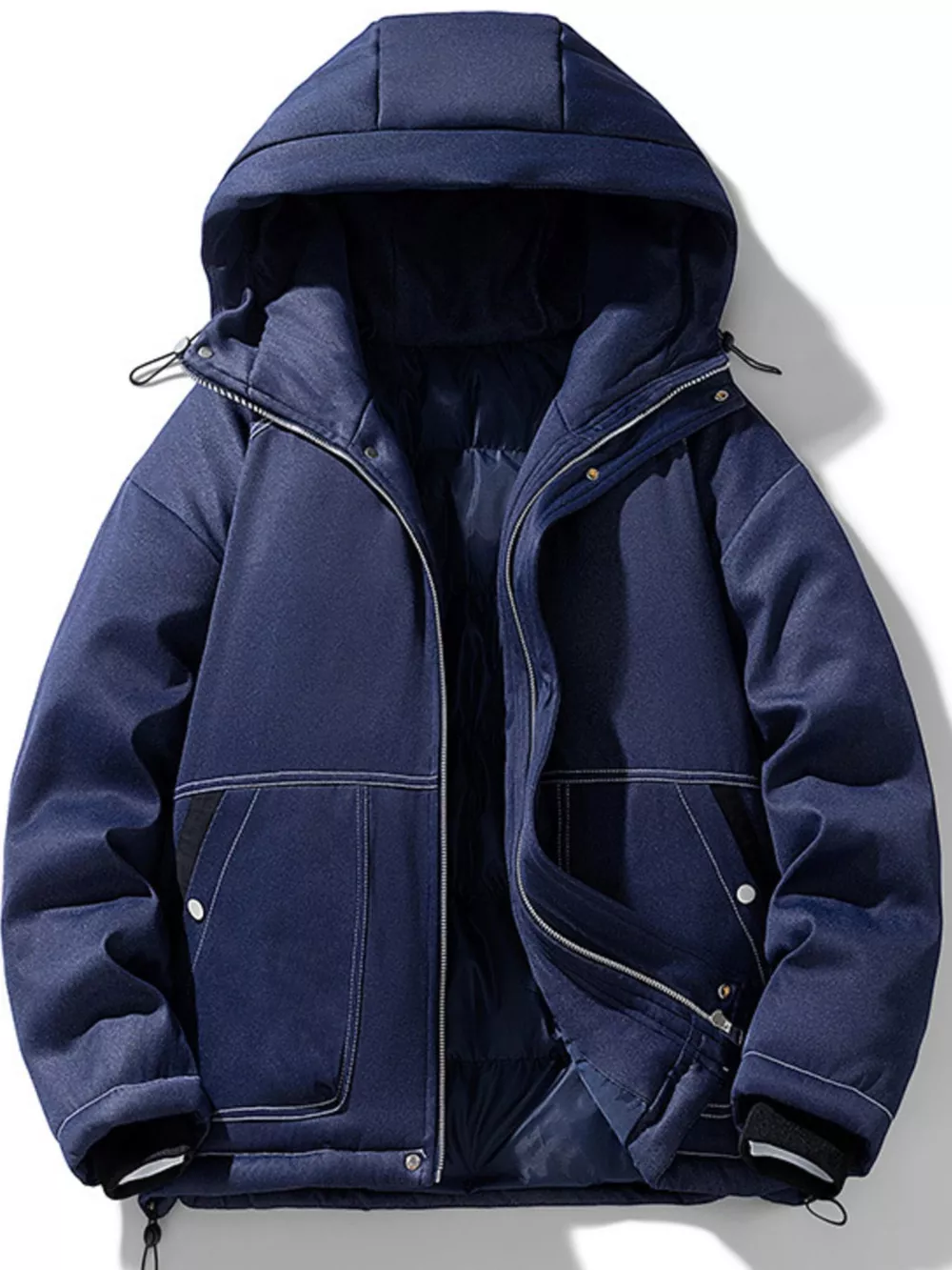 Men's Plus Size Warm Padded Hooded Puffer Jacket