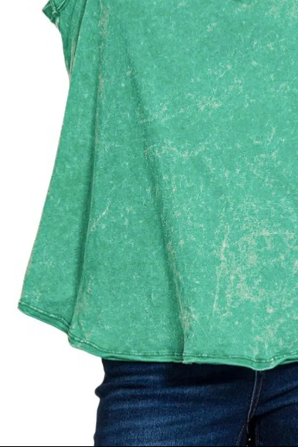 Crinkle Washed V-neck Sleeveless Top, image 3
