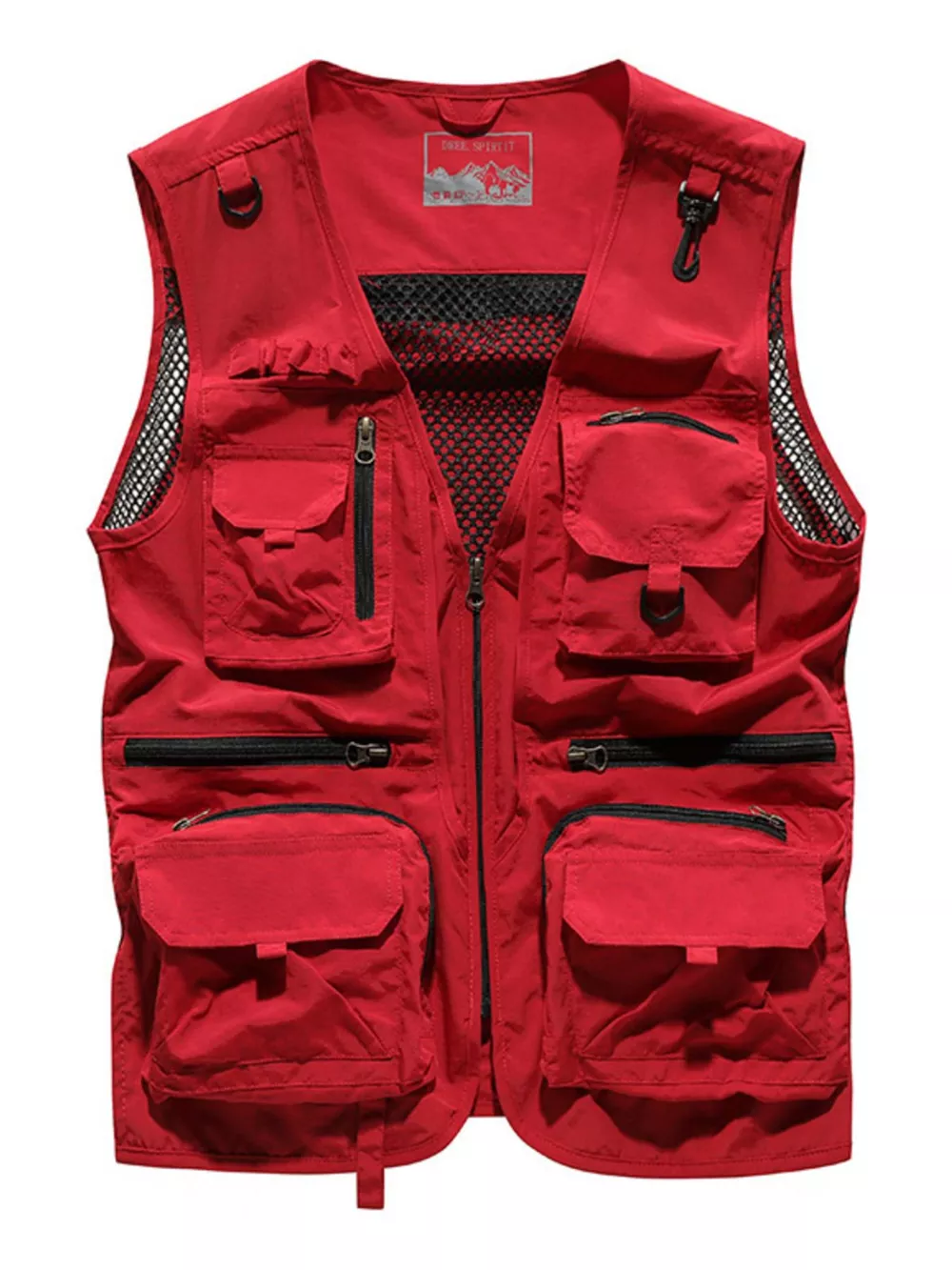 Men's Plus Size Outdoor Workwear Multi-Pocket Quick-Dry Mesh Vest, image 6