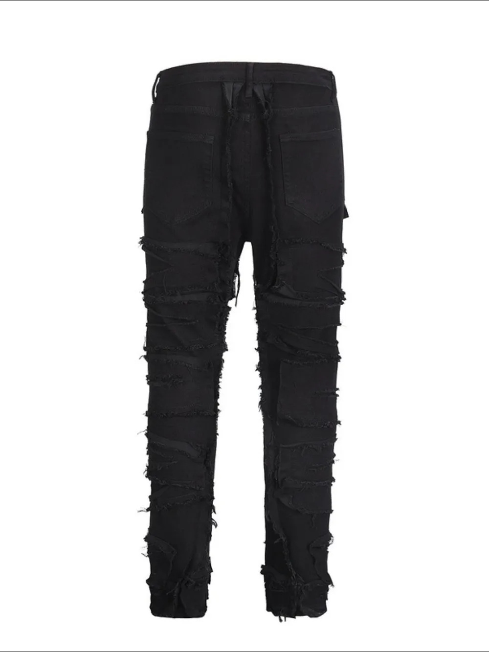 Men's Washed Distressed Panelled Jeans, image 2