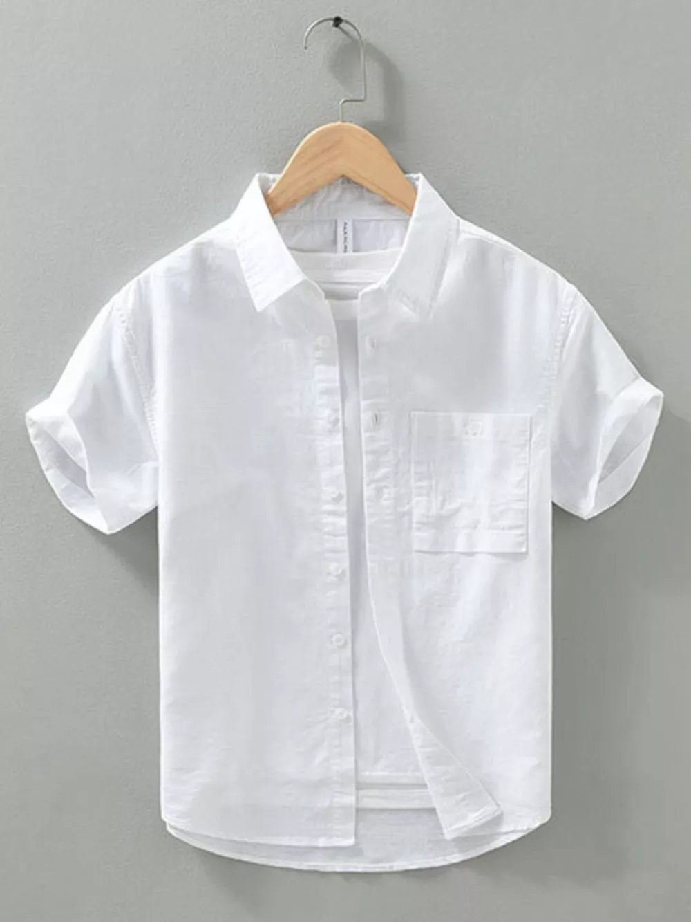 Men's Full Size Casual Short Sleeve Button-Down Shirt with Chest Pocket Plus Size, image 5