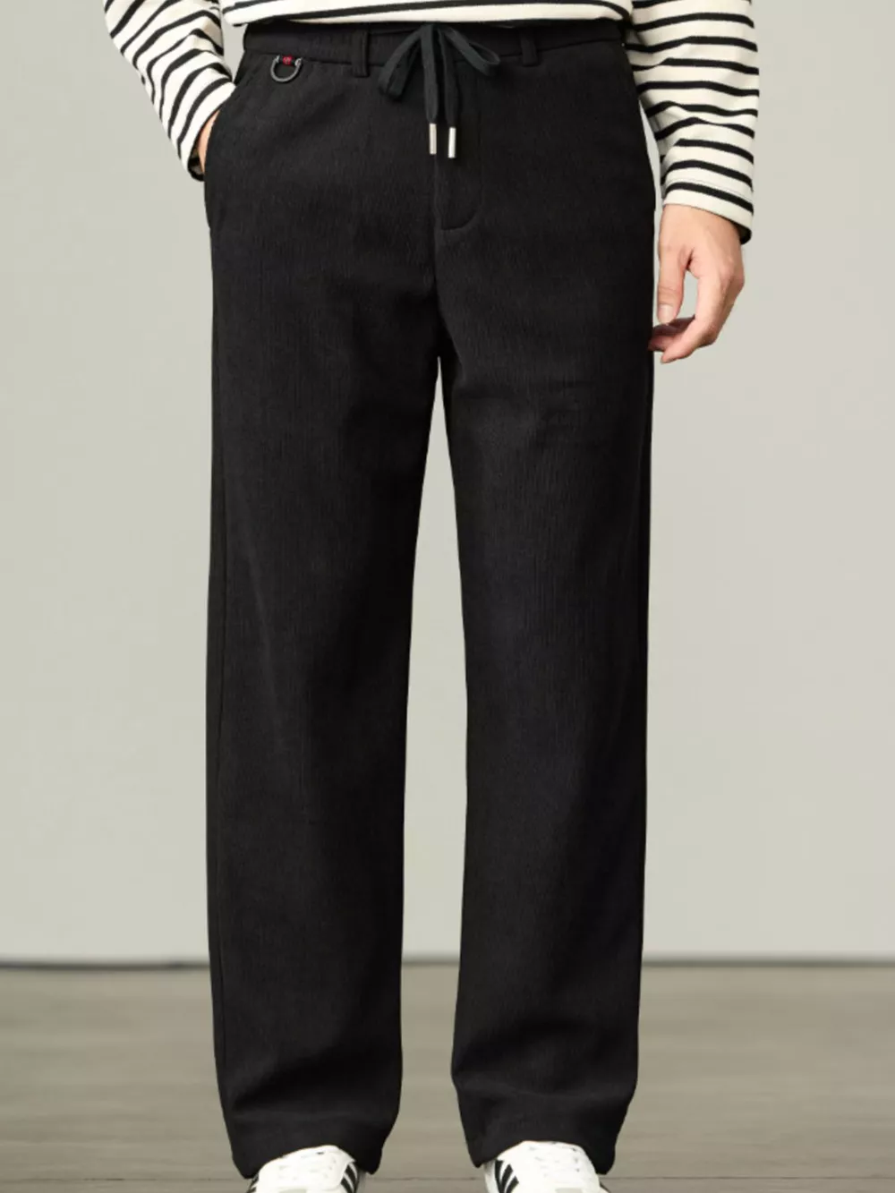 Men's Plus Size Straight-Leg Drawstring Pants, image 2