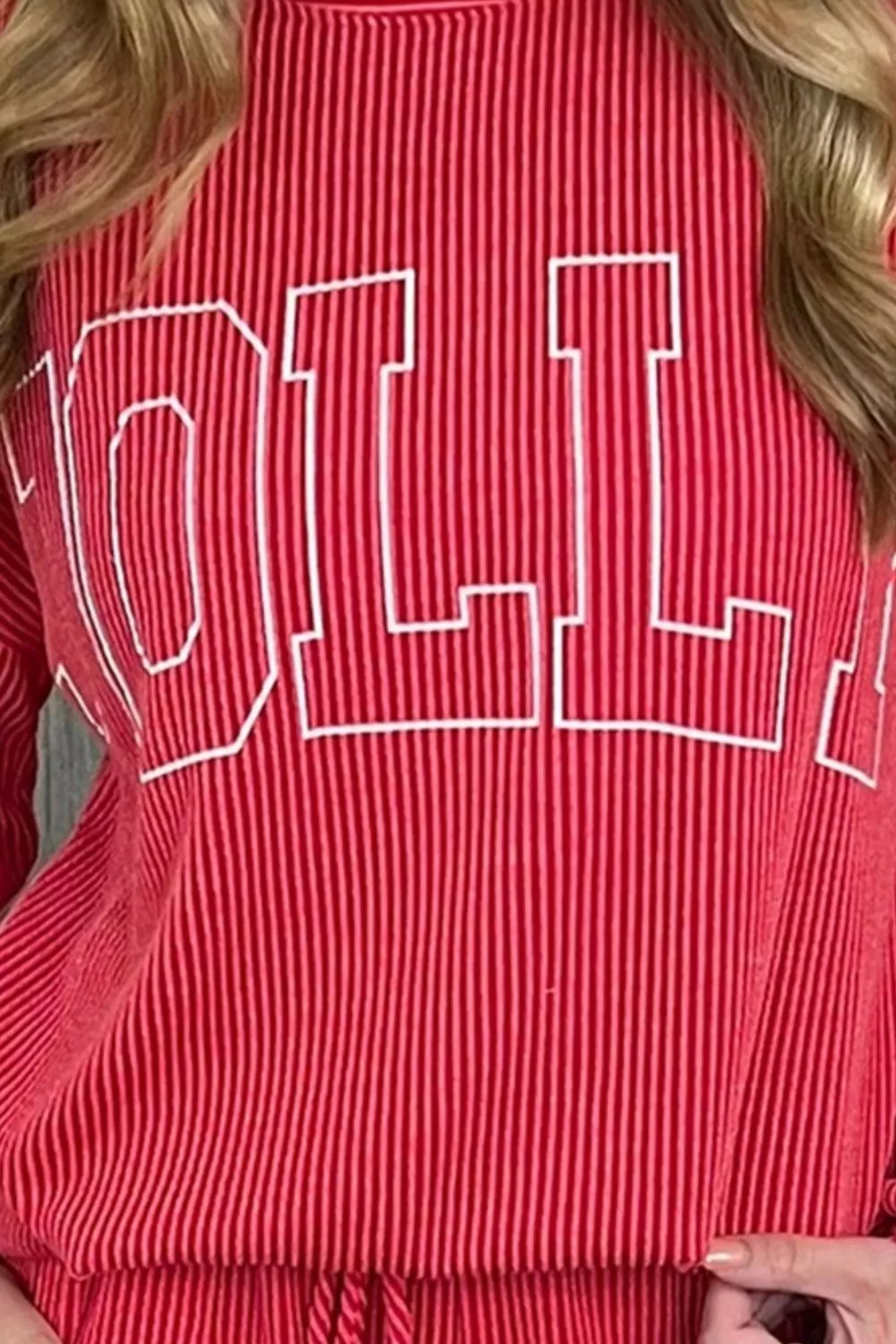 JOLLY Textured Christmas Sweatshirt, image 2
