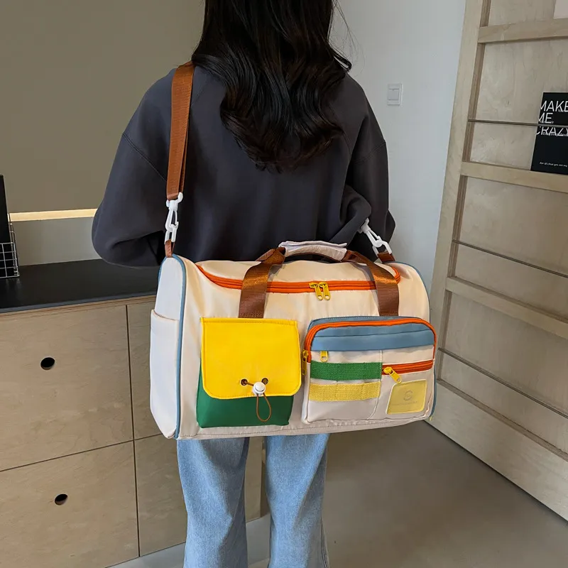 Color Block Multi-Pockets Travel Bag, image 2