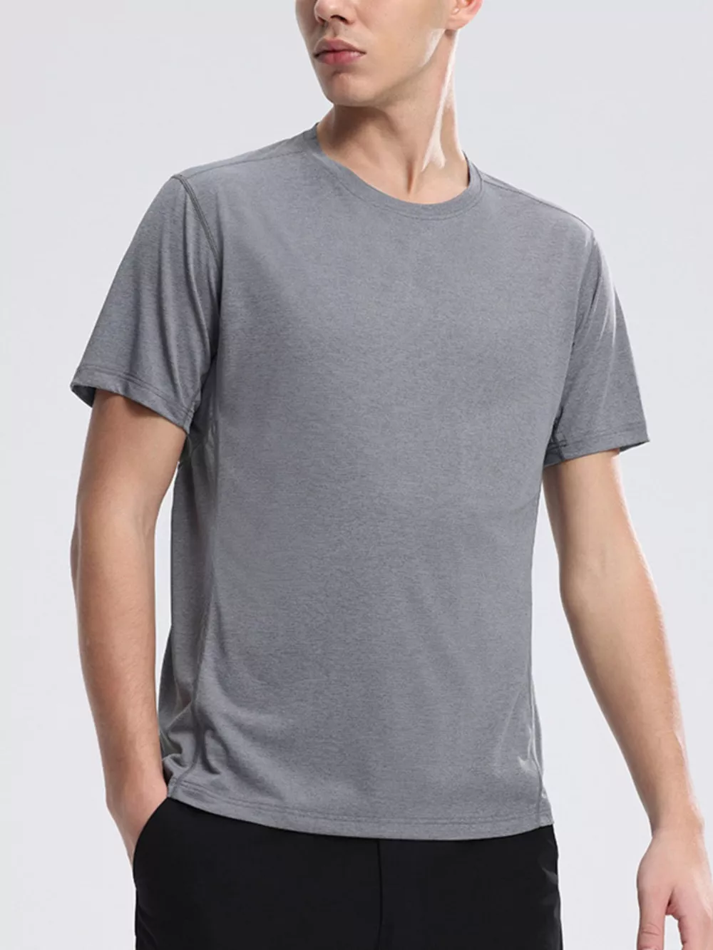 Men's Plus Size Round Neck Quick-Dry T-Shirt, image 9