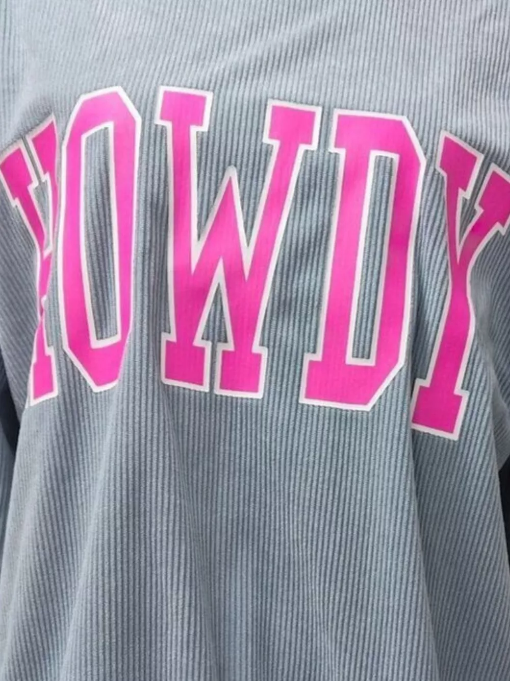 Full Size Howdy Round Neck Oversized Sweatshirt Plus Size, image 15