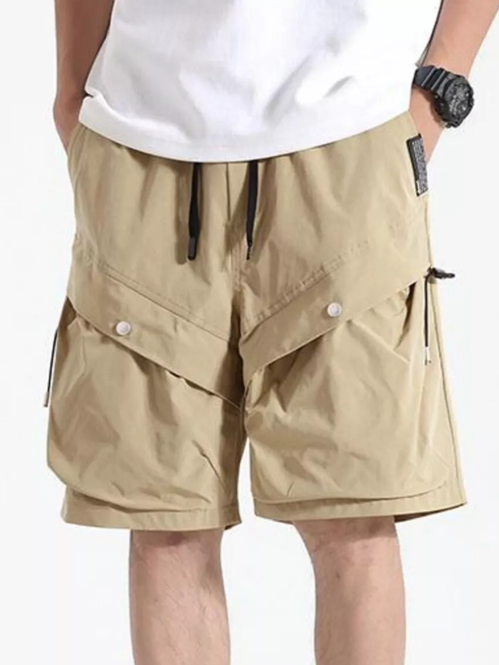 Men's Plus Size Drawstring Pocketed Shorts, image 5