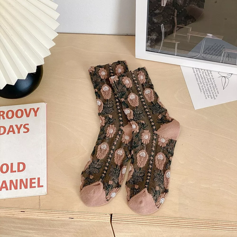 Vintage Jacquard Crew Socks, image 10