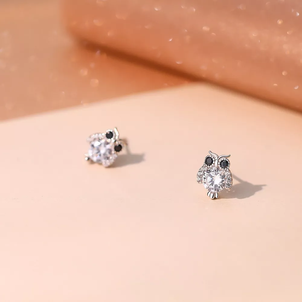 Owl Stud Earrings, image 2