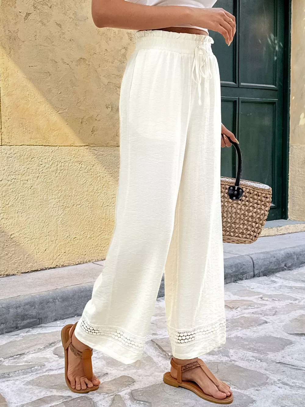 Wide Leg Pants with Pockets, image 2