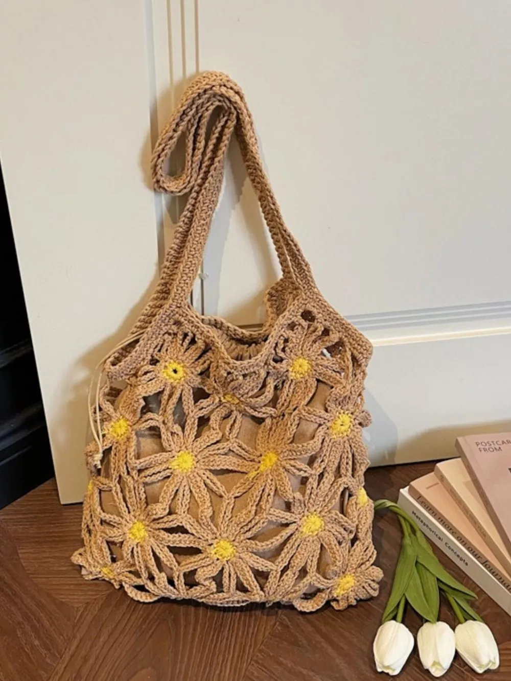 Crochet Daisy Shoulder Bag, image 2