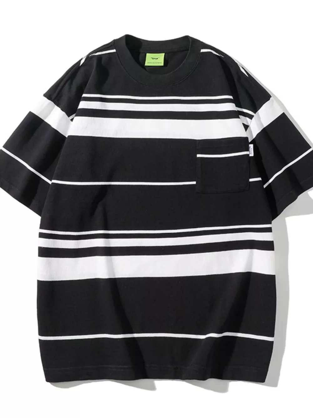 Men's Plus Size Striped Half Sleeve T-Shirt, image 2