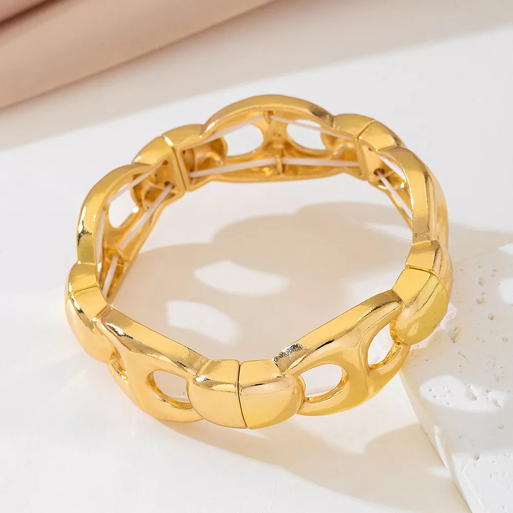 18K Gold-Plated Chain Link Bracelet, image 3
