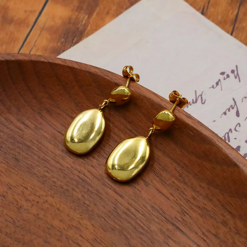 18K Gold-Plated Drop Earrings, image 3