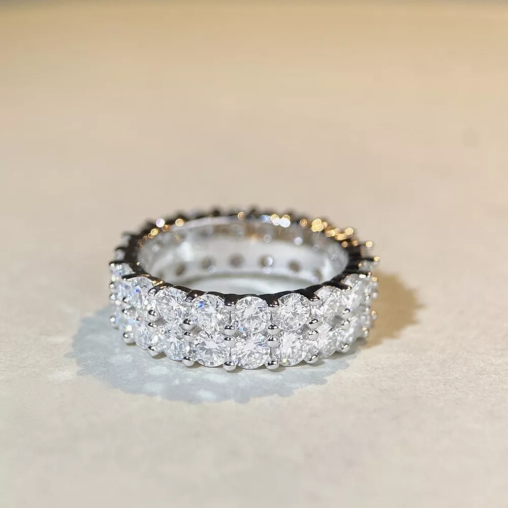 925 Sterling Silver Moissanite Ring, image 3