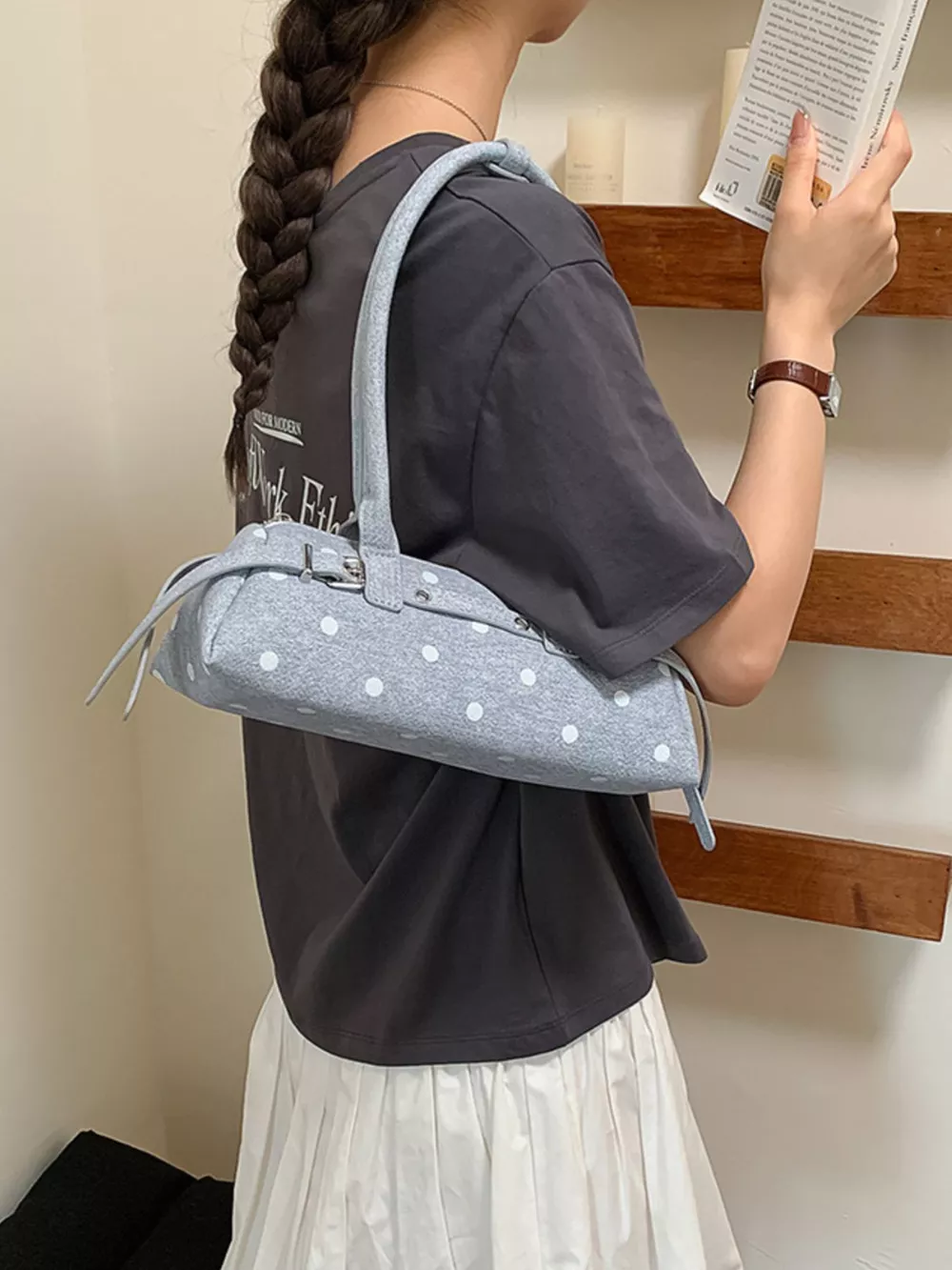 Polka Dot Shoulder Bag, image 3