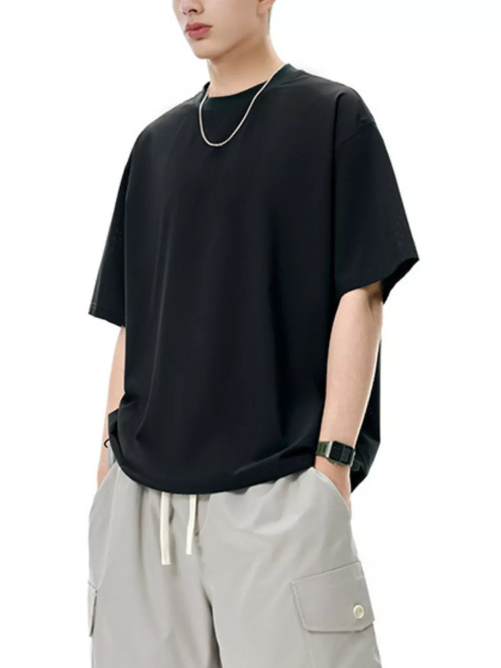 Men's Drawstring Hem Quick-Dry T-Shirt, image 10