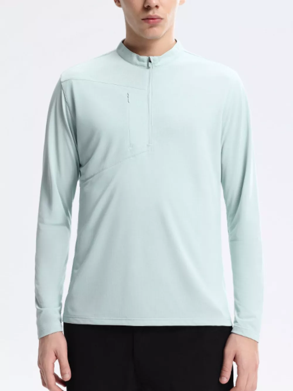 Men's Plus Size Slim Fit Quarter-Zip Sweatshirt, image 11