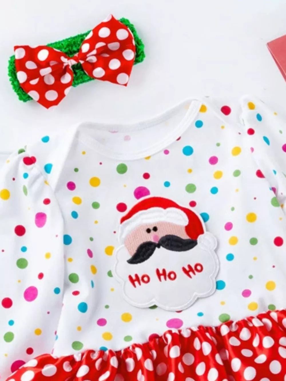Children's Christmas One Piece Dress with Headband, image 8