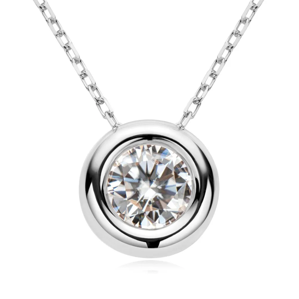 1 Carat Moissanite 925 Sterling Silver Necklace, image 5