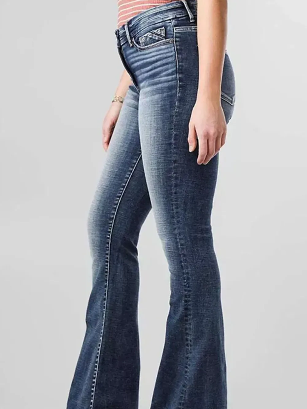 High-Rise Flare Gradient Wash Jeans, image 2