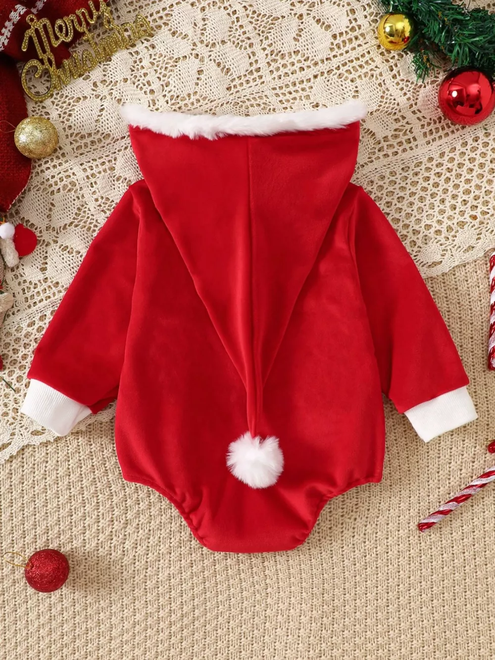 Children's Christmas Santa Claus Hooded One-Piece, image 2
