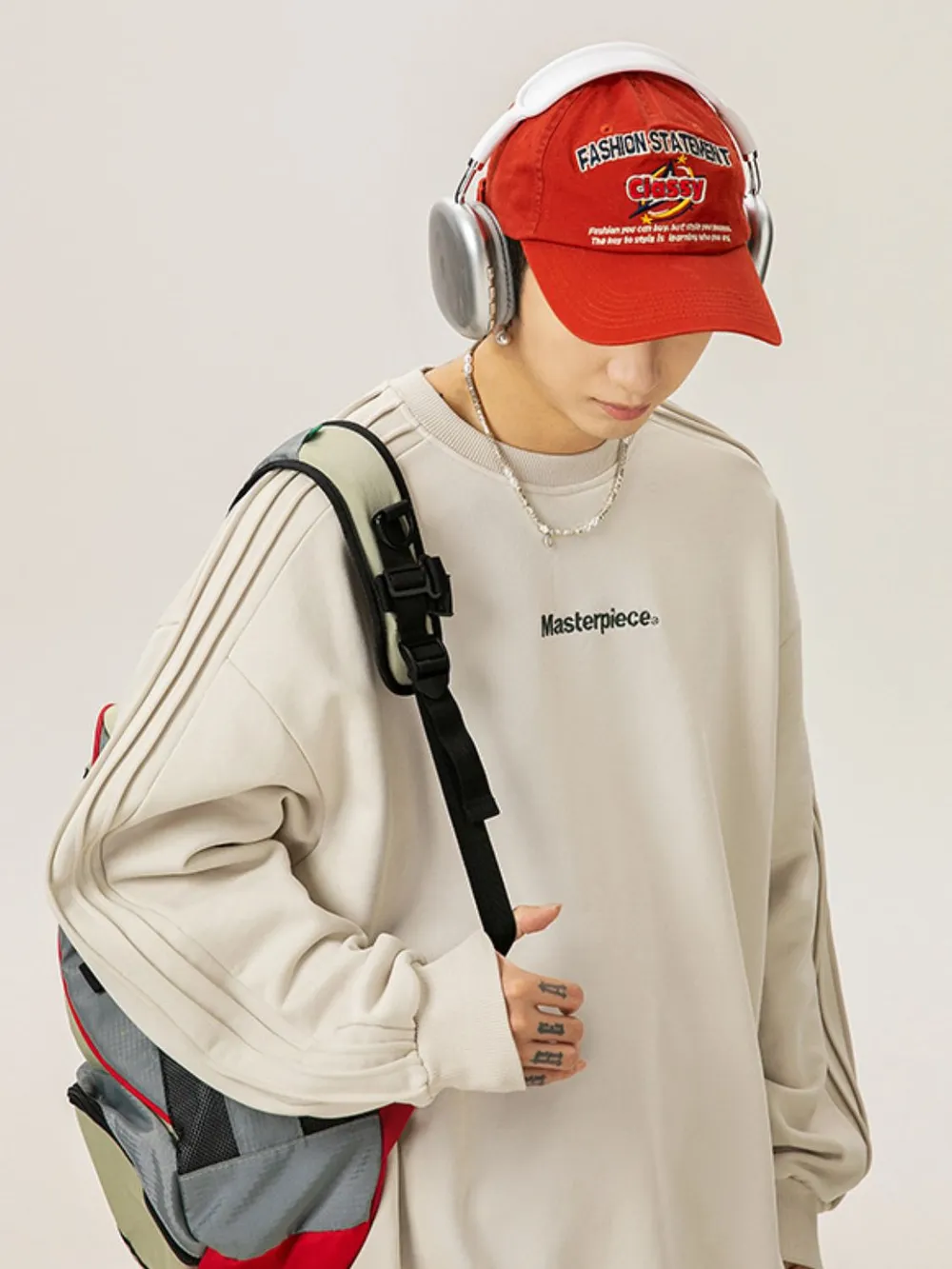 Men's Letter Round Neck Long Sleeve Sweatshirt, image 2