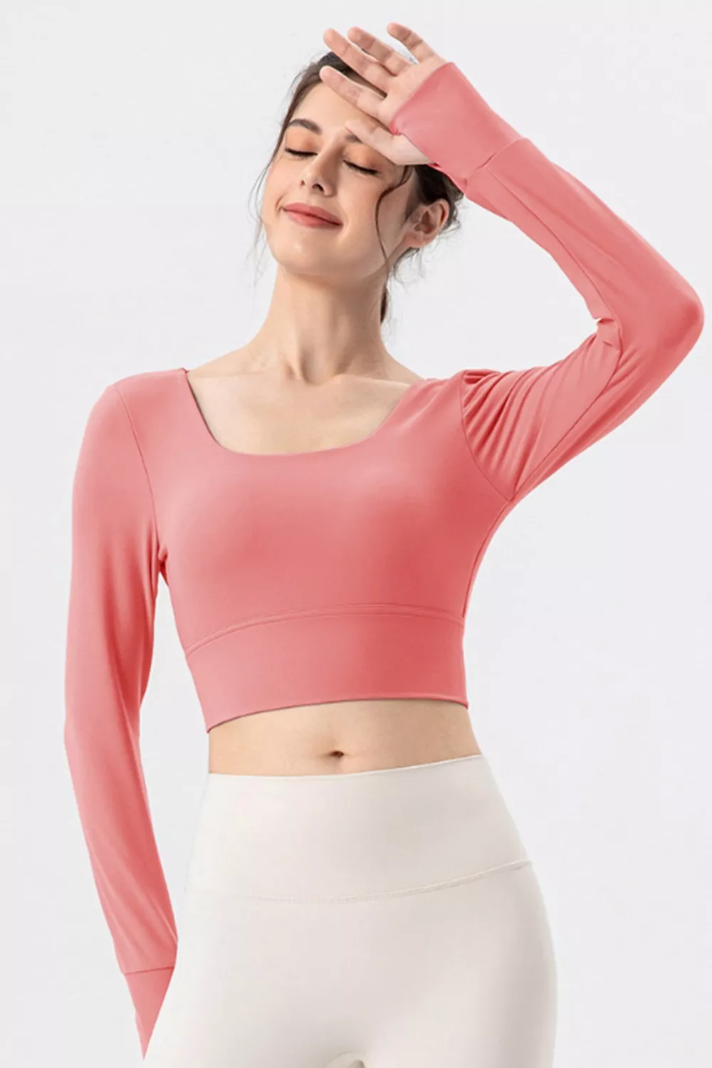 Square Neck Crisscross Active T-Shirt, image 11
