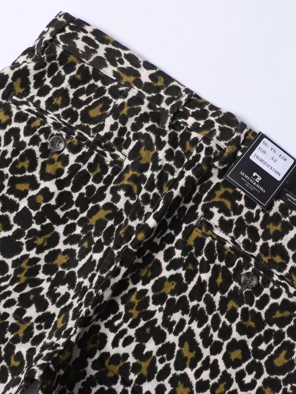 Men's Leopard Print Slim-Fit Pants, image 6