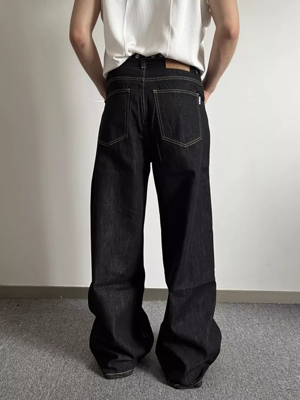 Men's Full Size Wide Leg Wash Jeans Plus Size, image 5