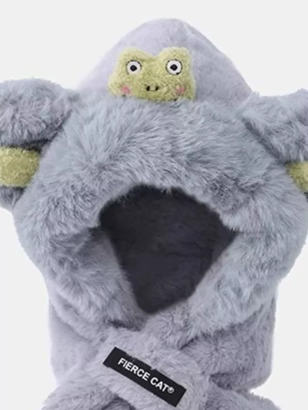 Children's Frog Plush Scarf Hat, image 8