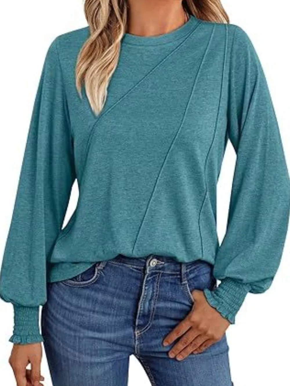 Round Neck Long Sleeve Top, image 20