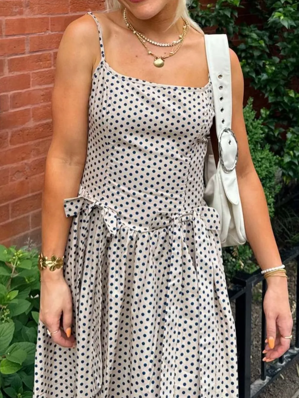 Bow Detail Midi Cami Dress, image 8