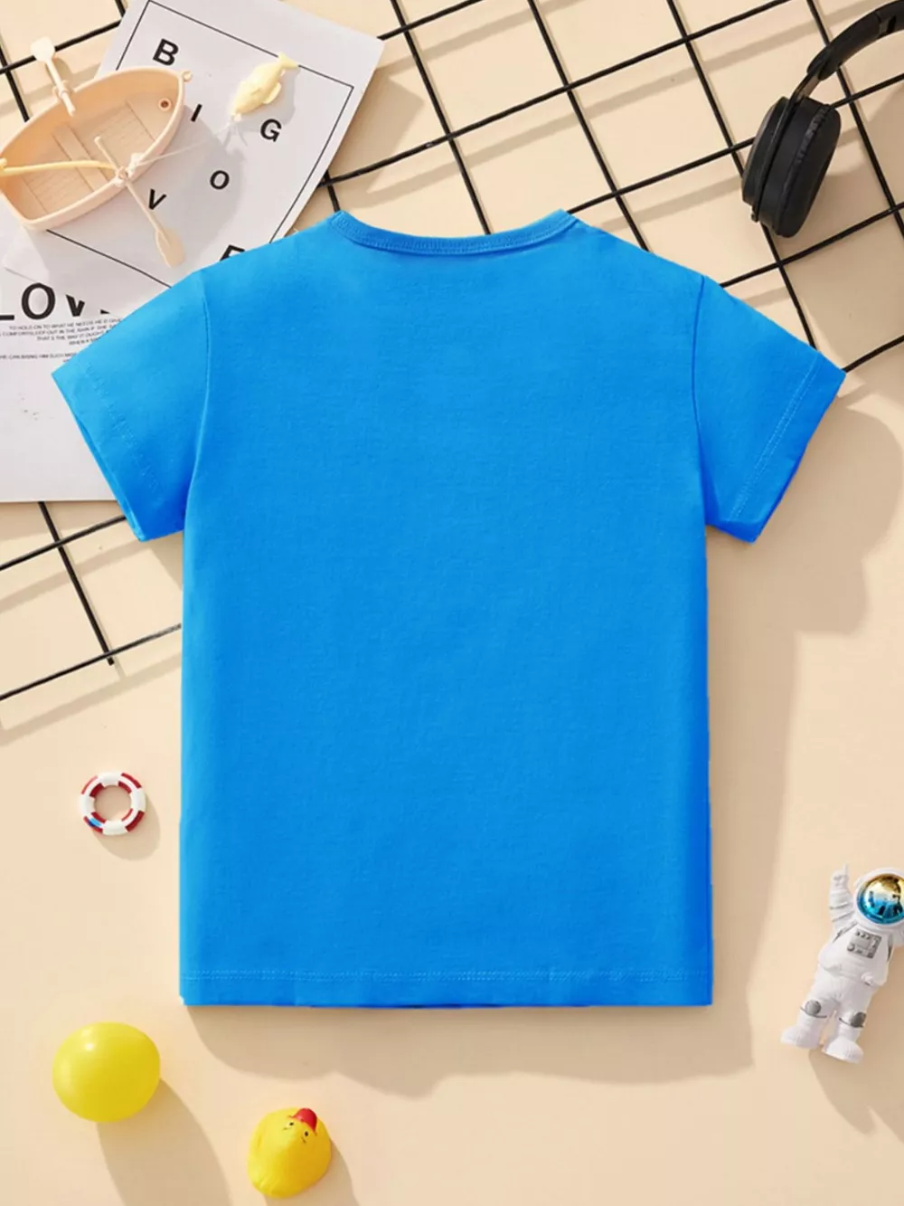 Children's Dinosaur Excavator Graphic Crew Neck Short Sleeve T-Shirt, image 4