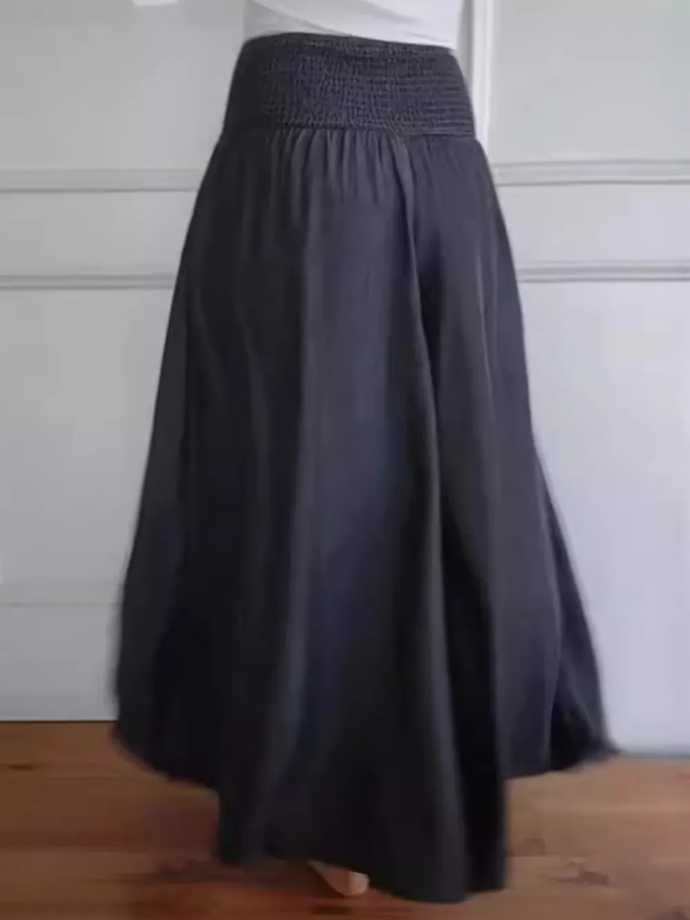 Full Size Smocked Wide Leg Pants with Pockets, image 3