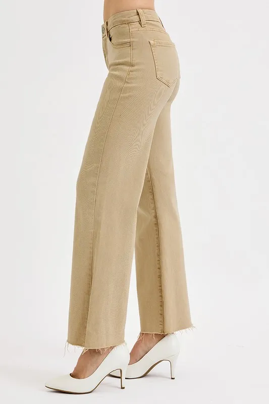Full Size Raw Hem Wide Leg Jeans Plus Size, image 3