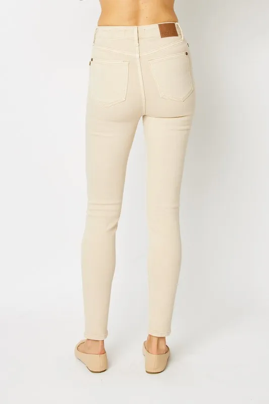 Full Size Garment Dyed Tummy Control Skinny Jeans, image 3