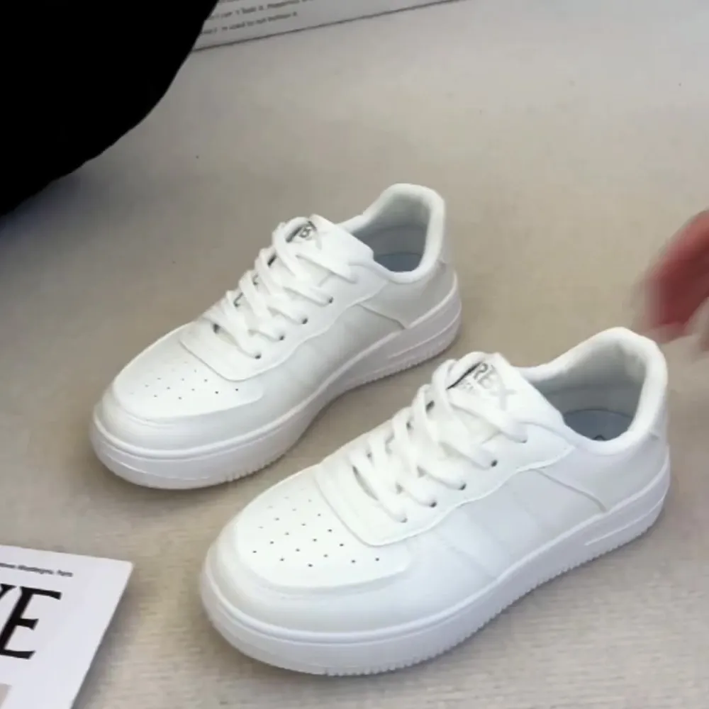 Lace-Up Round Toe Platform Sneakers, image 2