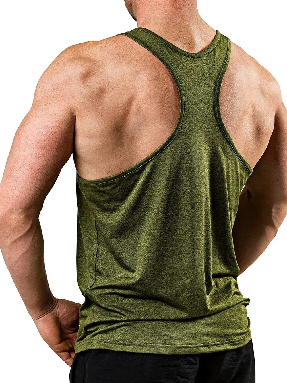 Men's Plus Size Round Neck Racerback Tank, image 6