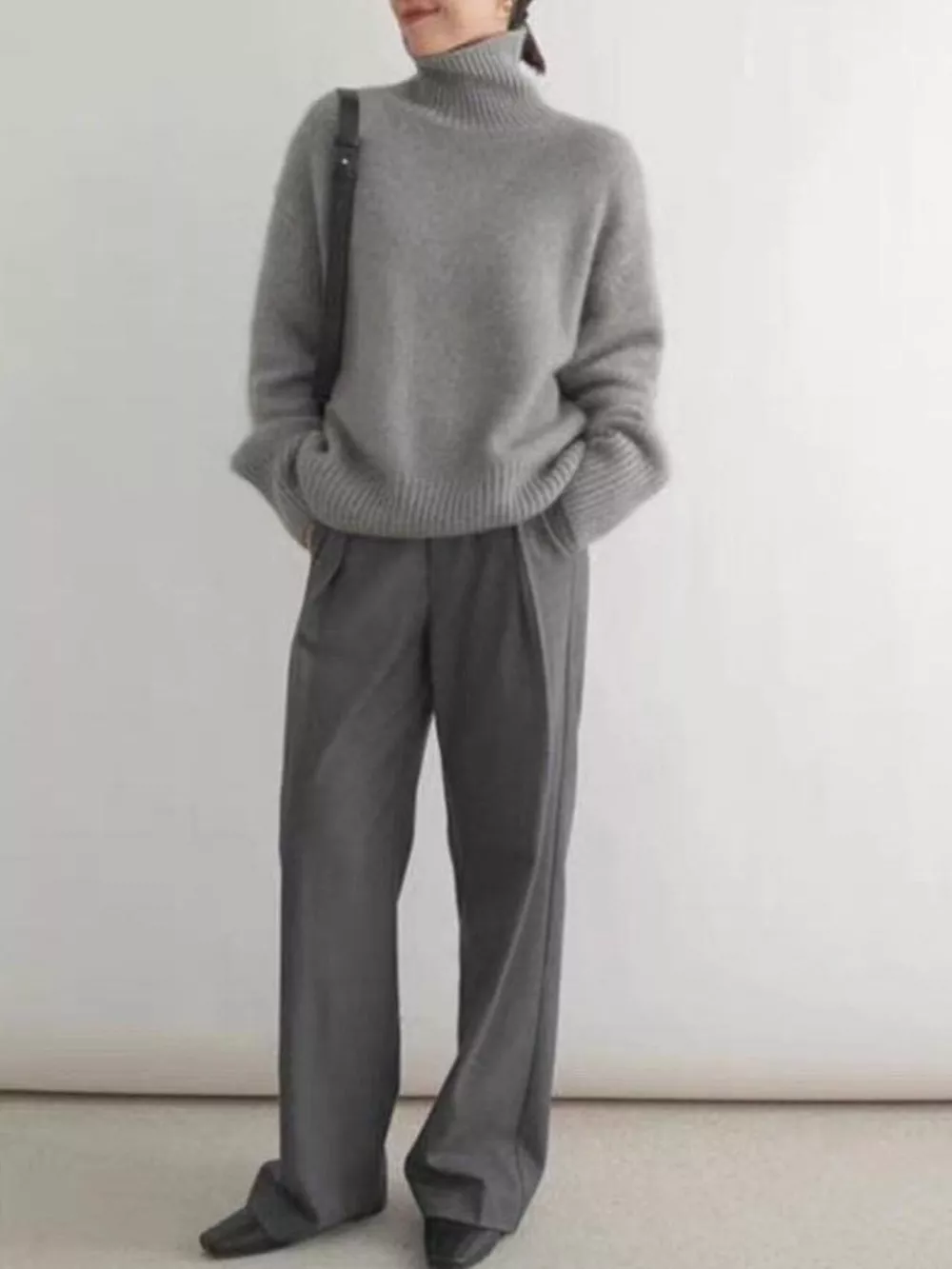 Turtleneck Dropped Shoulder Sweater, image 10