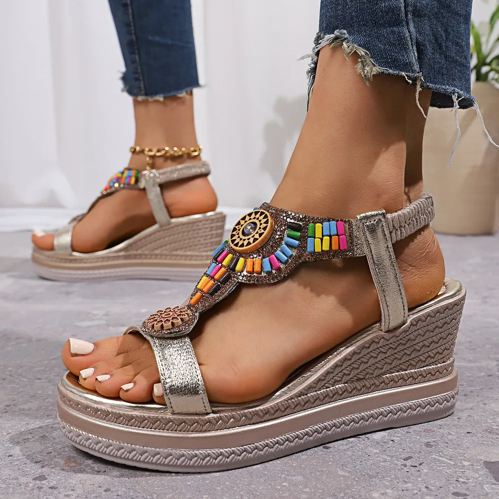 Open Toe Wedge Sandals, image 5