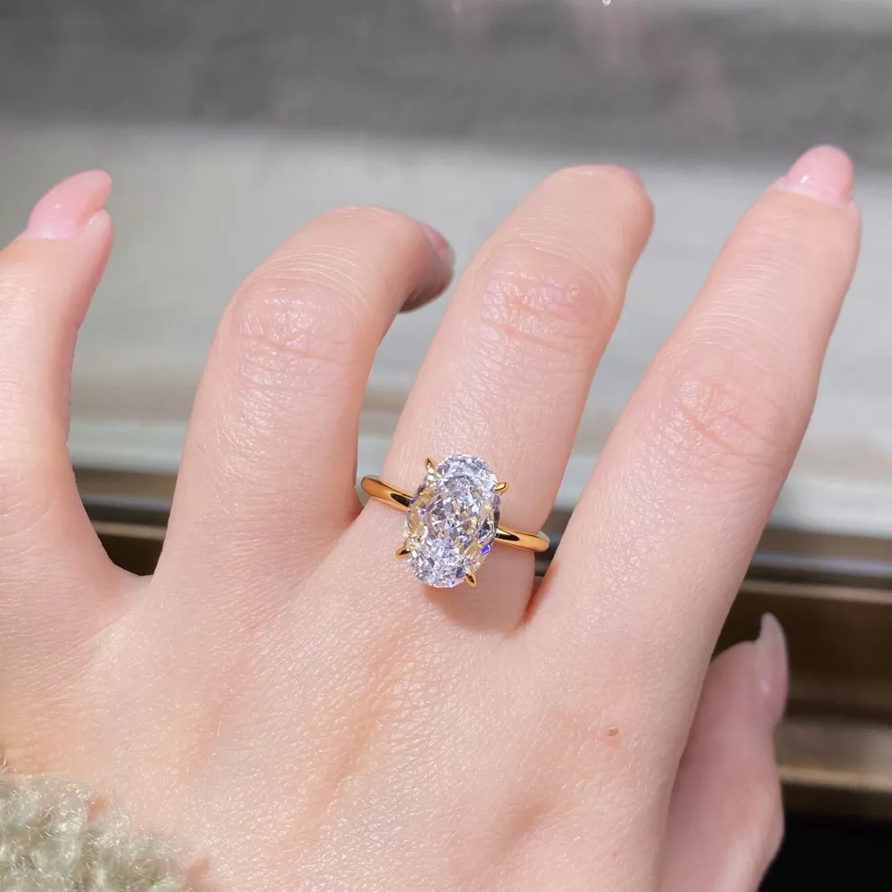 18K Gold-Plated Zircon Ring, image 2