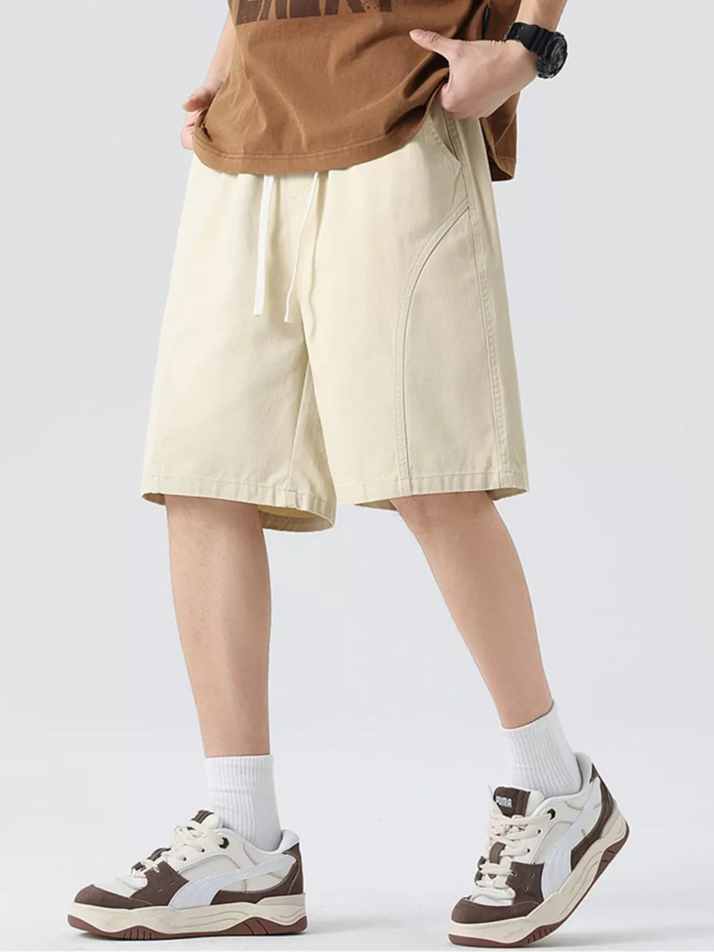 Men's Full Size Casual Loose-Fit Drawstring Shorts Plus Size, image 2