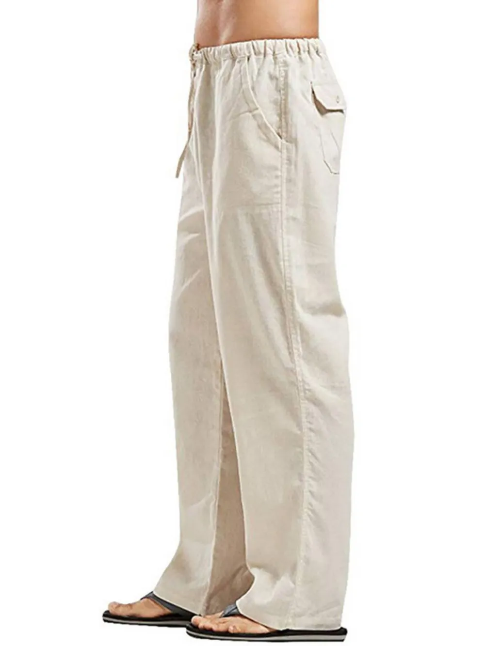 Men's Full Size Drawsting Straight Leg Pants Plus Size, image 5